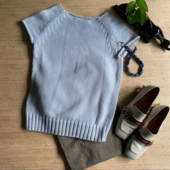 DKNYpure Cotton S/S Cable Knit Sweater - Picture 4 of 5